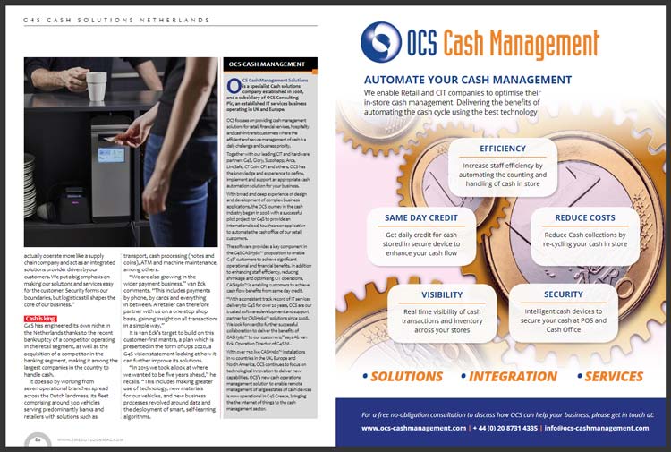 OCS Cash Management & G4S Cash Solutions Netherlands OCS Cash Management
